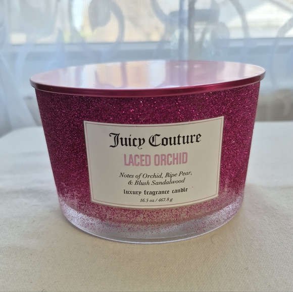 Juicy Couture Other - Juicy Couture Laced Orchid Glitter Pink Candle